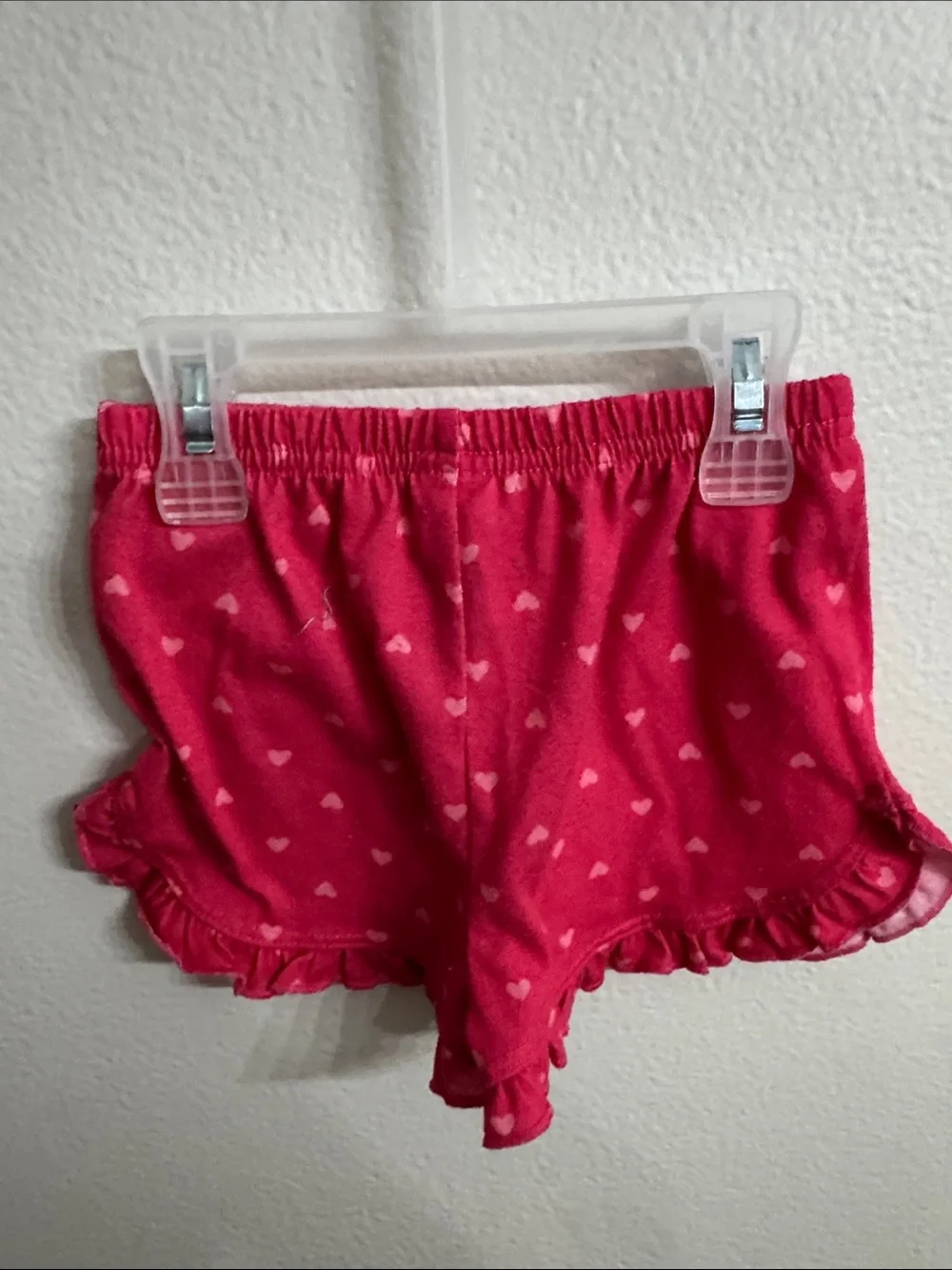 Carter's Hot Pink Heart Ruffle Shorts